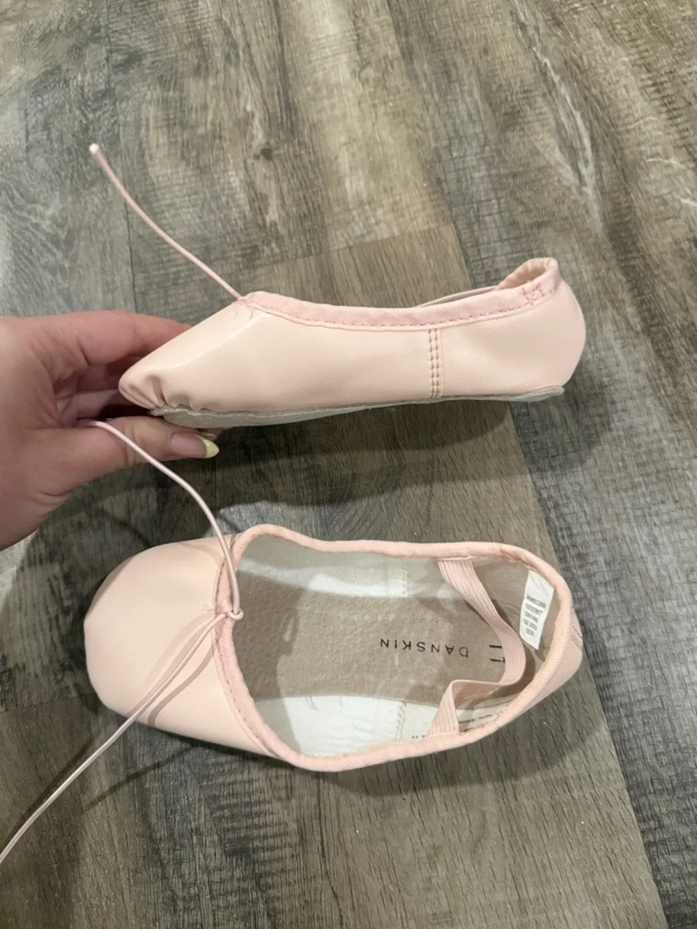 Danskin Pale Pink Kids Ballet Flats with Tie